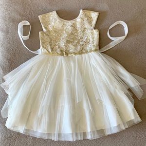 Cream/gold colored girls dress